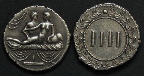 Монеты Древнего Рима: спинтрии